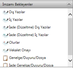 2.2.2) HAVALE ETTİKLERİM-İç Yazı Kullanıcının havale ettiği iç yazılar, Havale Ettiklerim menüsü altındaki Dış Yazı menüsünden görüntülenebilir. Kullanıcının havale ettiği iç yazılar listelenmektedir.