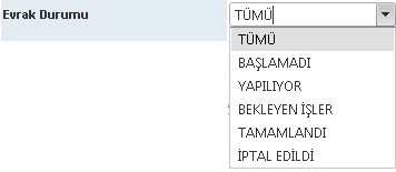 2.8.2) PERSONEL HAVALE RAPORU Kullanıcının yapmış olduğu havaleleri; Evrak Durumu, Evrak Tipi ve Havale Tarihine göre sorgulayabileceği alandır.