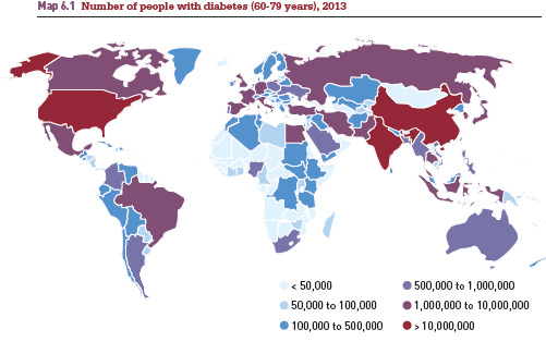 IDF 60-79 yaşları arasındaki kişilerde diyabet prevalansının; %18.6 134.