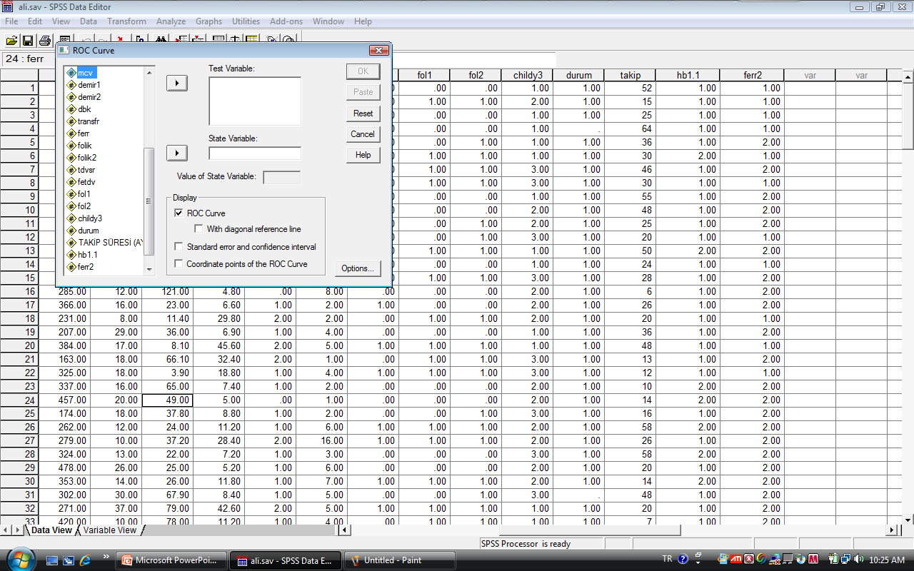 1. Test eilecek değiģken Test variable kutusuna atılır 2.