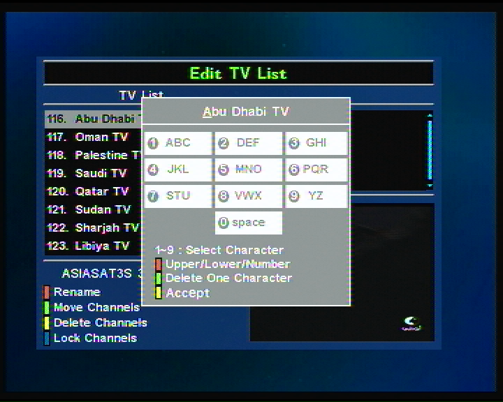 TV/Radyo Kanalları Seçme TV/Radyo listesi üstündeyken kırmızı tuşa basın.aşağıdakine benzer bir ekran göreceksiniz.