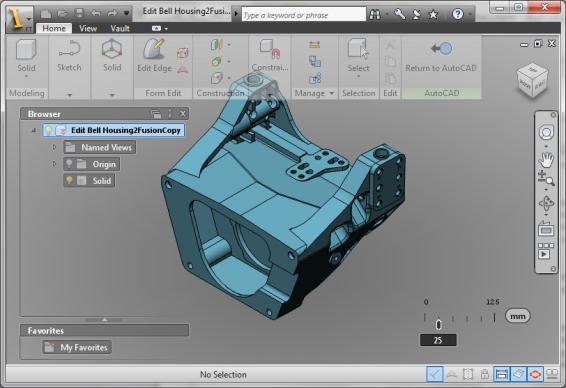 Eğer Solid sekmesini göremiyorsanız, aşağıda gösterildiği gibi 3D Modeling seçin. 25. ENTER ile yuvarlamayı uygulayın. 26. Model Documentation kağıt düzlemine geçin. 27.