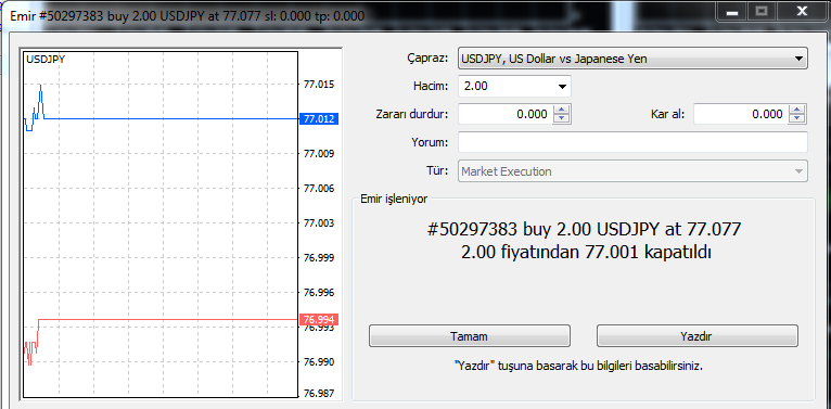 İki işlemde de gelecek ekran aynı olacaktır.