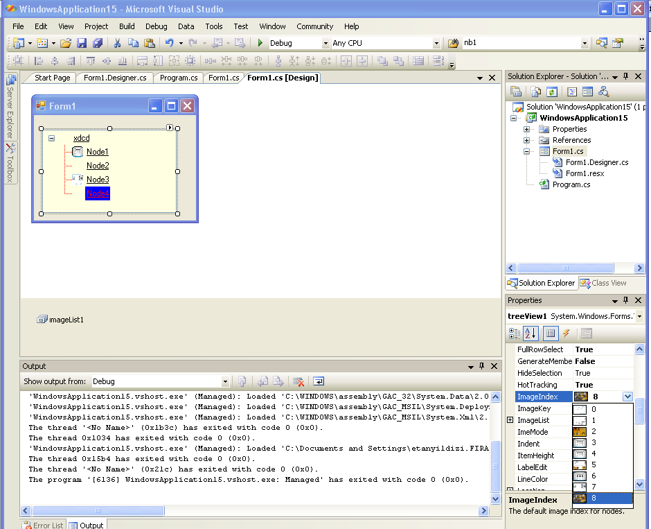 VISUAL STUDIO.NET ve FORM UYGULAMALARI treeview1.checkboxes: true değeri aktarılırsa her satırın başına checkbox eklenir.