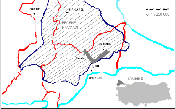 YEŞİL VADİ ARSA OFİSİ LTD. ŞTİ. - F19C01D3B-F19C01C4A PAFTA 6 2.2 ) İklim ve Bitki Örtüsü Ergene Havzası Marmaracık, iç kesimde yer alması nedeniyle Trakya'da en az yağış alan bölgesidir.
