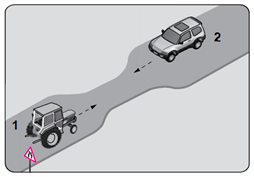 38 139-Tehlikeli eğimli yollarda karşılaşma hâlinde; çıkan aracın geçişi zorsa inen araç sürücüsü ne yapmalıdır?