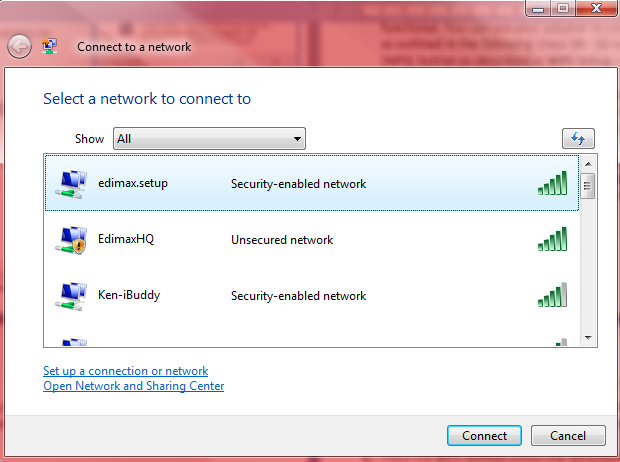 Windows Sistem tepsisindeki ağ ikonuna (, veya ) tıklayınız ve Bir ağa bağlanın seçiniz.