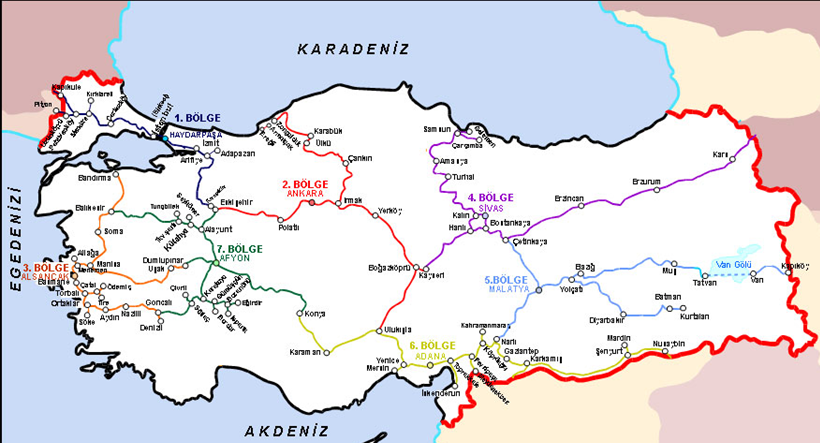 Şekil 4. Ege Bölgesi Karayolları (Kaynak:http://www.kgm.gov.