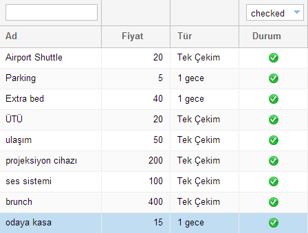 Vergiler: Vergi tanımlamalarının yapıldığı ekran. Bu ekranda oran veya belirli bir rakam üzerinden de vergi uygulanabilmektedir.