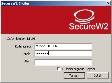 9. Bu ağa bağlanmak için ek oturum açma bilgileri gerekiyor mesajını içeren bir pencere veya sağ