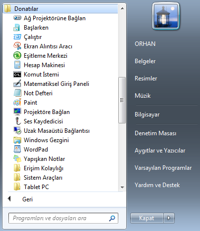 GİRİŞ Windows kurulurken bazı küçük programlar da bilgisayara yüklenmektedir. Windows kurulurken bazı küçük programlar da bilgisayara otomatik olarak yüklenmiş olur.