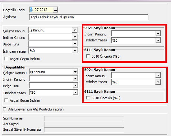 SSKDEPLAWFLAG İstihdam Teşvik Süresi EC (133) [Tamsayı] LH_00X_PERFIN.