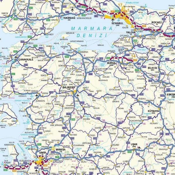 Kesim III (BURSA KARACABEY) Ayr. (BALIKESİR EDREMİT) Ayr. 125 km OY + 5 km BY 2X3 IV IV. Kesim (BALIKESİR EDREMİT) Ayr.