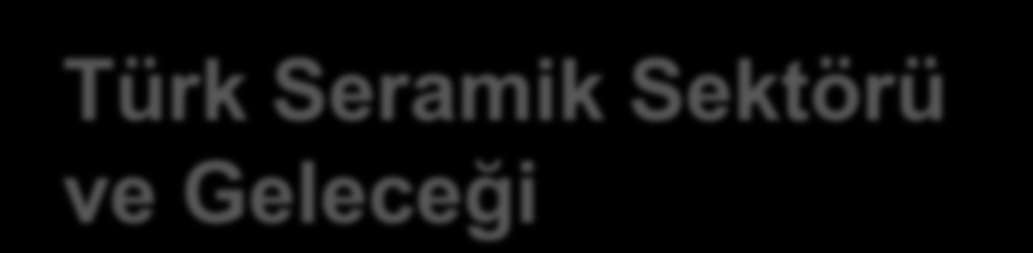 Türk Seramik Sektörü ve Geleceği H.