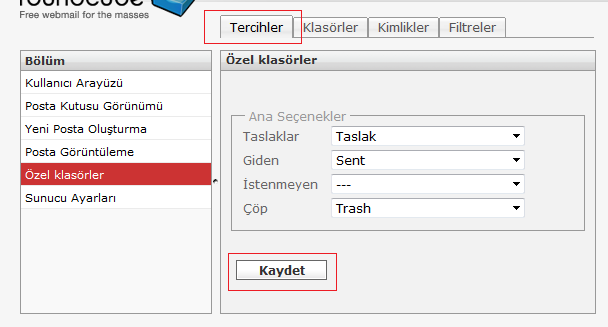 Bu bölümde e-posta görüntüleme ile ilgili ayarlar bulunmaktadır. HTML olarak yazılan e-postaları ya da uzaktan yüklenen resimleri görüntüleme ayarlarını buradan yapabilirsiniz.