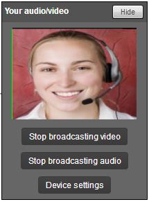 1) Stop Broadcasting video: Konferans sırasında video paylaşımı durdurulmak isteniyorsa bu buton kullanılmalıdır.