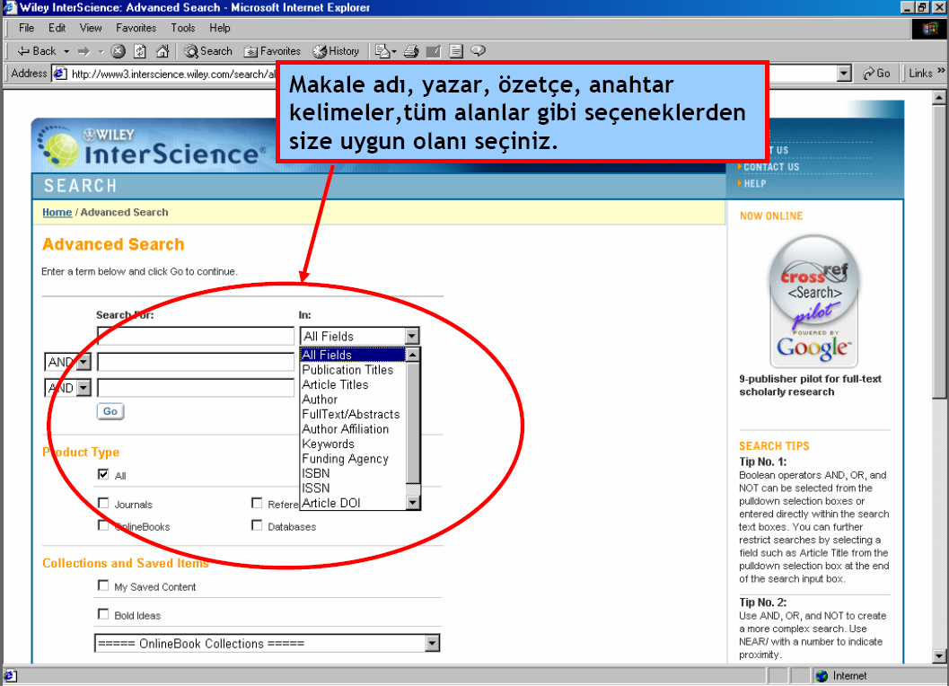 Sayfa 4 Gelişmiş Tarama Tarama