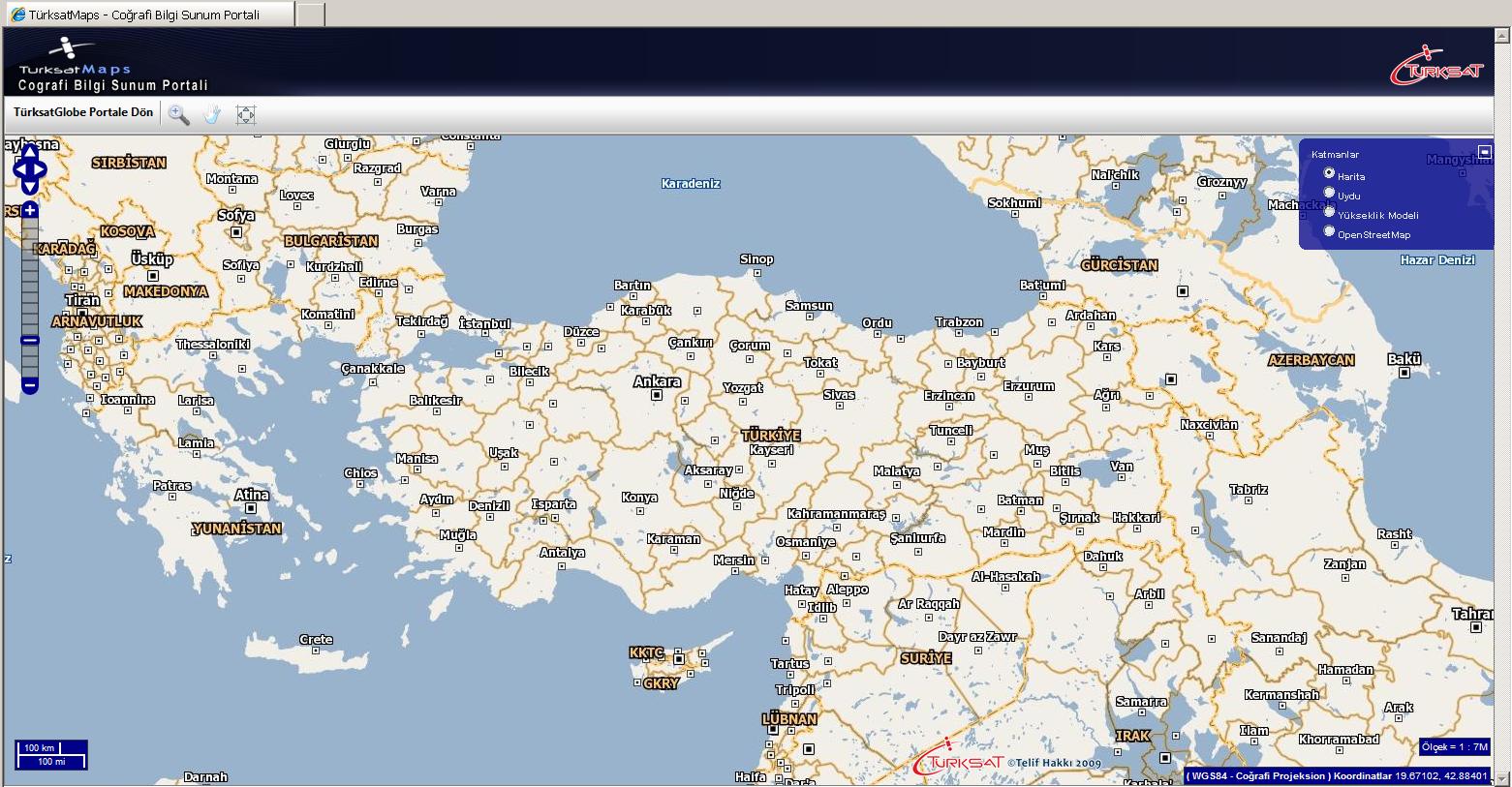TürksatGlobe TürksatMaps Portal