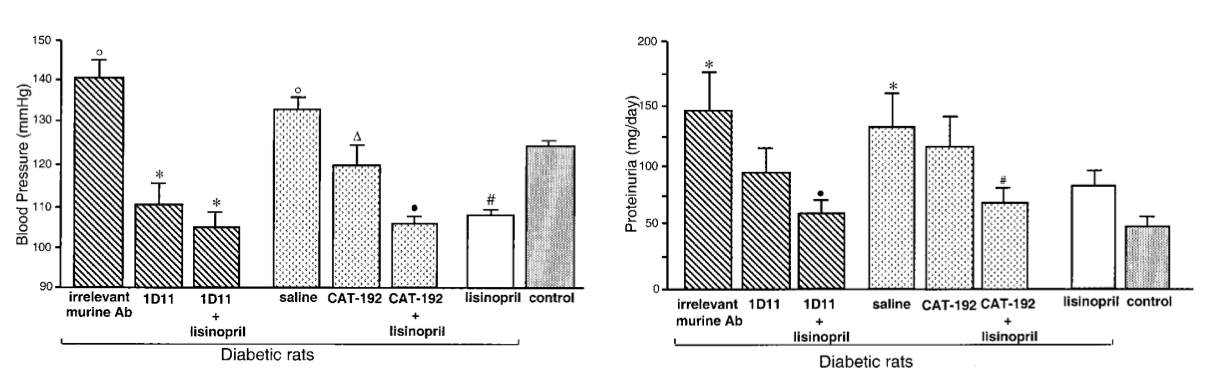 ACE inhibitörü + TGF-ß antikoru