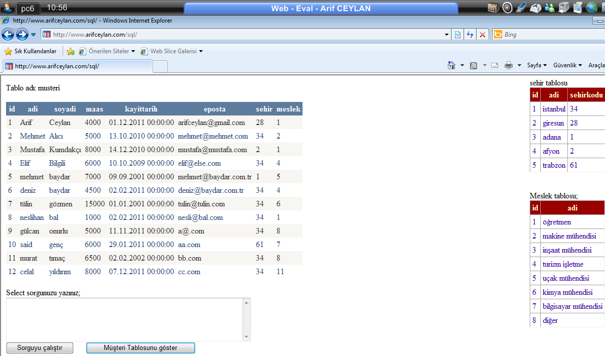 15 Aralık 2011 / Perşembe www.arifceylan.com/sql,www.arifceylan.com/default.aspx http://www.arifceylan.com/sql/default.