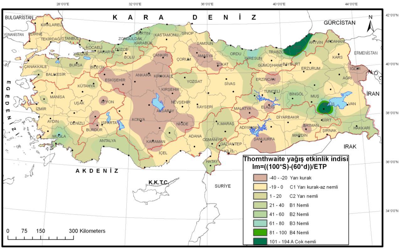 özellikleri 4. PE nin 3 yaz ayına oranı indisi. Tablo 11.