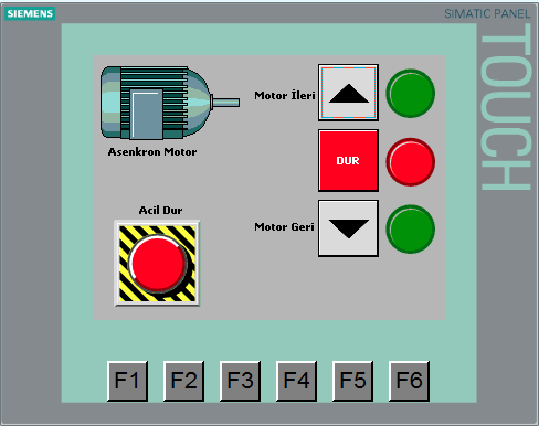 4) HMI_1 Screens Root screen ekranını seçiniz. ġekil-52 deki gibi bir kontrol paneli tasarlayınız.