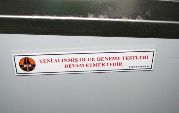 DENEY AMAÇLI KULLANILMAZ. B00.ARġ.KP.11-FR.06 DENEY KRĠTERLERĠ DIġI OLUP, GEÇĠCĠ OLARAK HĠZMET DIġIDIR. B00.ARġ.KP.11-FR.06 YENĠ ALINMIġ OLUP, DENEME TESTLERĠ DEVAM ETMEKTEDĠR B00.