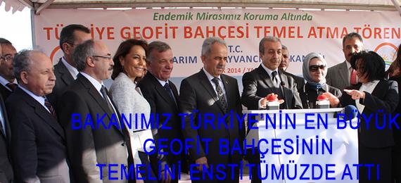ARAŞTIRMA HABERLERİ Sayı: 119 Ocak - Şubat 2014 Türkiye nin ilk Geofit Bahçesi nin temeli, 20 Ocak 2014 tarihinde Yalova Atatürk Bahçe Kültürleri Merkez Araştırma Enstitüsü nde Sayın Bakanımız M.