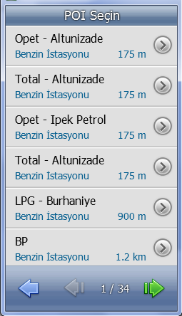 5. Navturk size en yakın olandan başlayarak benzin