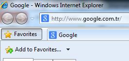 15 Internet Explorer Internet Explorer programında sık kullanılan web siteleri, favori siteler listesine eklenebilir.