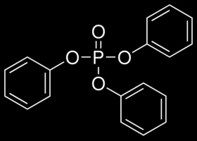 23 3.1.8 Triphenyl phosphate Şekil 3.8. Triphenyl phosphate'ın kimyasal yapısı Molekül formülü C 18 H 15 O 4 P olan Triphenyl phosphate (TPP) beyaz, kokusuz ve ortalama 0.