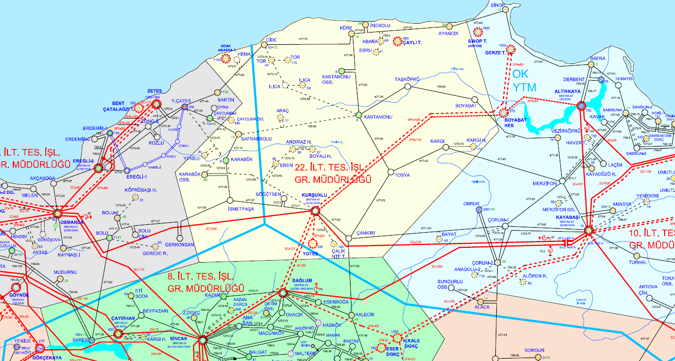 Aşırı Yüklenme sonucunda ilk olarak açan 380 kv Hat (Kayabaşı