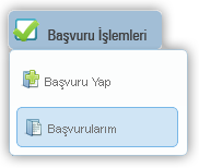 Ajansa Teslim İşlemleri Başvurusu tamamlanan projelerin başvuru formunu indirmek için Ana Sayfa daki yer alan Başvuru İşlemleri / Başvurularım seçilir.