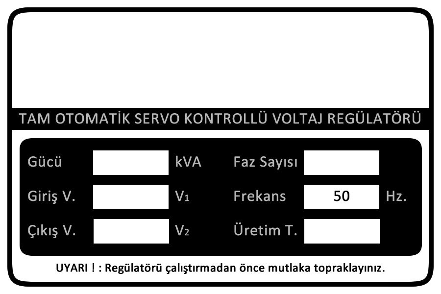 ÖNSÖZ Bu teknik doküman regülatörün doğru bir şekilde kurulması ve çalıştırılması için hazırlanmıştır.