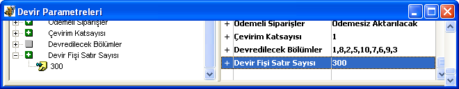 Bir muhasebe hesabının toplam bakiyesi tek bir işlem satırı olarak devredilmez. Devir işlemi yapılmadan önce bakiye tutarı şu iki kritere göre parçalanır.