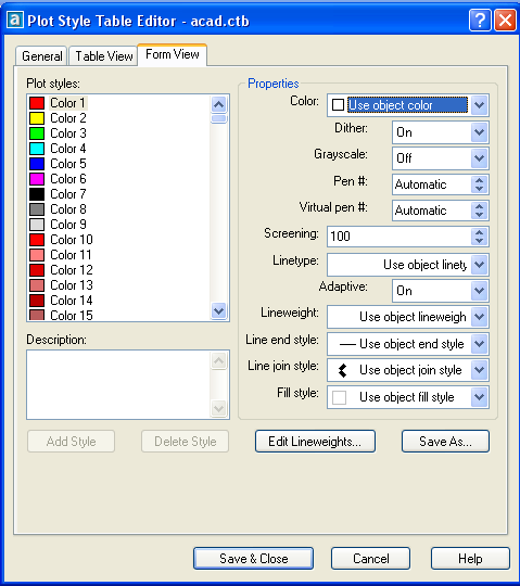 3.7.2.1. Kalem Renk ve Kalınlık Düzenleme (Edit) Renkli veya siyah olarak seçimimizi yaptıktan sonra düzen (edit) butonuna tıklayarak renklere göre kalem kalınlıkları ayarlanır.