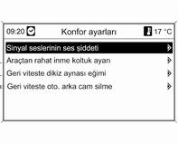 110 Göstergeler ve kumanda birimleri Başlatmada ısı bölümleri: Tek veya çift bölge sıcaklık ayarları arasında değişiklik yapılabilir.