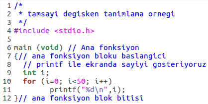 Temel veri türleri Değişken: program içinde kullanılan değerlere bellek üzerinde açılan alanlardır.