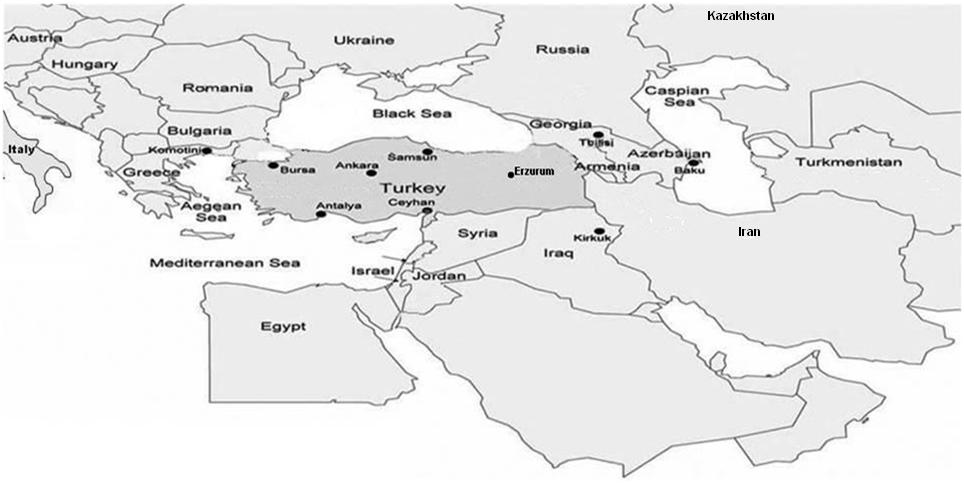 Bir Enerji Koridoru ve Bağlantı Noktası Mevcut Doğalgaz Boru