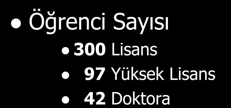 - Bölümümüz Eğitim ve Öğretim 2012 2004 Doktora Başlangıcı 2001 Lisans Başlangıcı Öğrenci