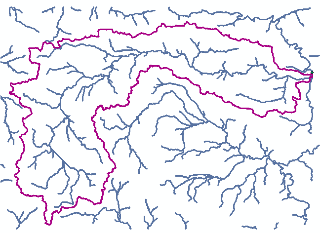Şekil 30. Girilen noktaya ait su toplama alanı katmanları Şekil 31.