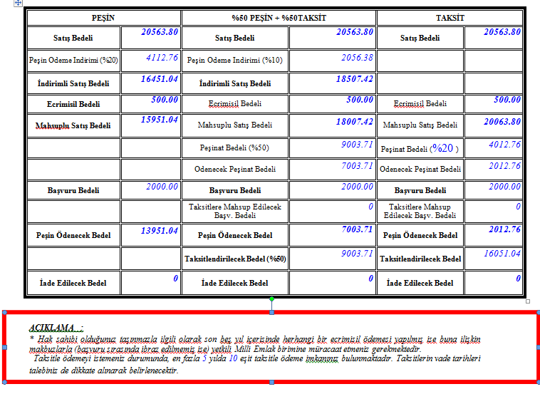 Hak sahibi ödemek istediği taksiti/taksitleri vadesi gelmeden ödemek isterse, tahsilat işlemleri taksit sırasına göre ayrı ayrı seçilip muhasebeleştirilebilir.