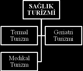 Şekil 1. Sağlık Turizminin Sınıflandırılması Kaynak: Eraslan, 2007 den uyarlanmıştır. 3.1. TÜRKİYE DE GENEL OLARAK SAĞLIK TURİZMİ Sağlık turizmi en önemli alternatif turizm türlerinden biridir.