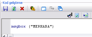 Örnekteki script yazılıp seslendirme kısmında da Merhaba yazılır ise, kullanıcı Merhaba dediğinde, uygulama şekildeki uyarıyı verecektir.