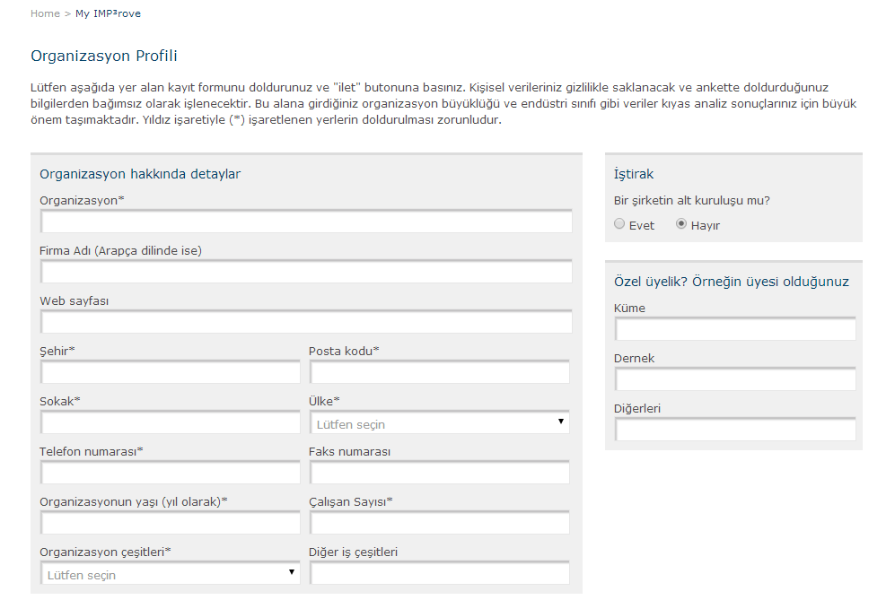 Kapsamlı kayıt için firmanız ile ilgili iki yeni bilginin verilmesi gerekmektedir Firmanıza dair ek bilgiler Ek bilgiler Lütfen süreç hakkında yanılgıya düşmeyin İnovaLİG 2014 programının bir parçası