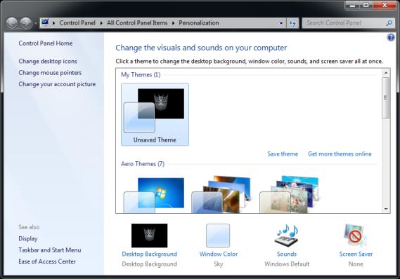 Windows 7 Bölüm 2-Windows 7 yi Kişiselleştirmek Windows 7 de masaüstü resmini değiştirmek veya ekran koruyucu ayarları
