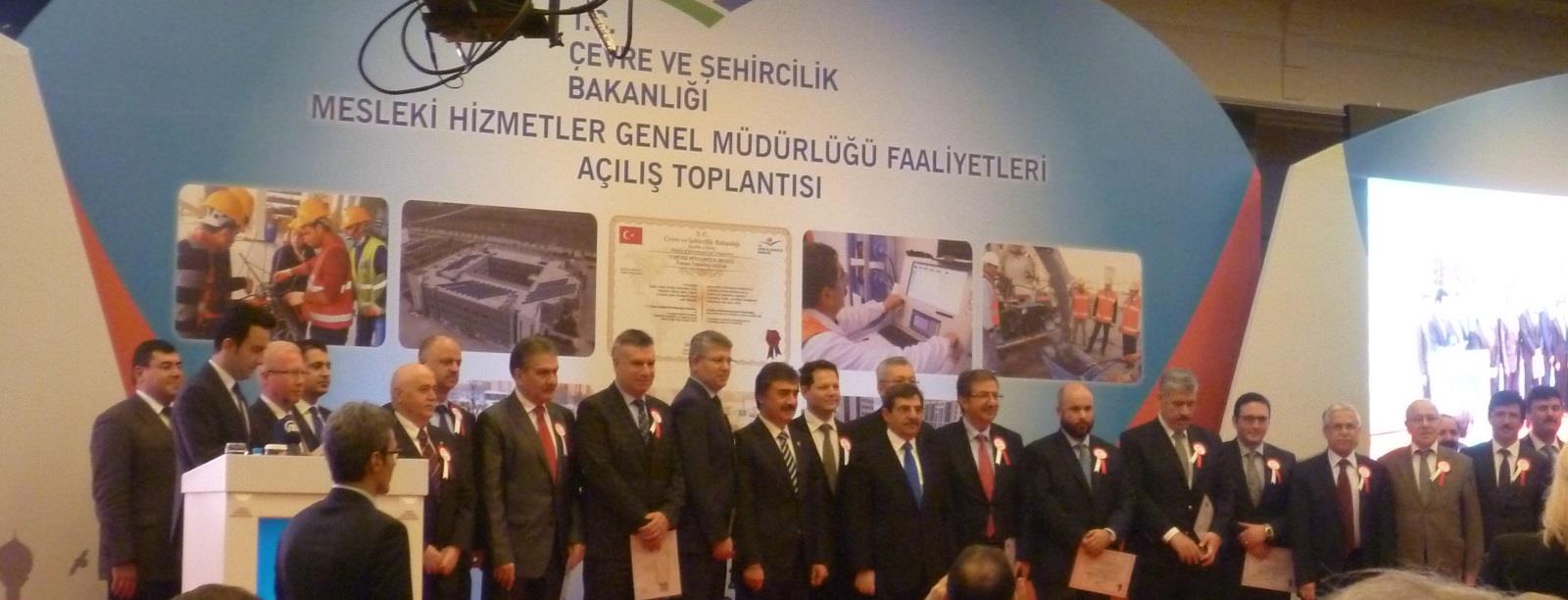 MESLEKİ HİZMETLER GENEL MÜDÜRLÜĞÜ FAALİYETLERİ AÇILIŞ TOPLANTISI NA KATILDIK 31 Mart 2015 tarihinde Çevre ve Şehircilik Bakanlığı tarafından organize edilen ve Çevre ve Şehircilik Bakanı İdris