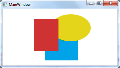 Örnek 1.17: Canvas bileģeni içine farklı konumlara sahip üç geometrik Ģekil yerleģtiriniz. <Window x:class="canvaslayout.mainwindow" xmlns="http://schemas.microsoft.