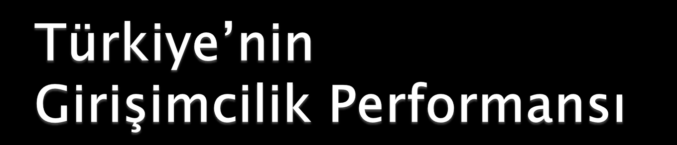 Uluslararası girişimcilik endeksinde kullanılan, 100 yetişkin içinde şirket kuran insanların sayısına bakıldığında Türkiye 29 ülkeden daha az sayıda girişimciye sahiptir.