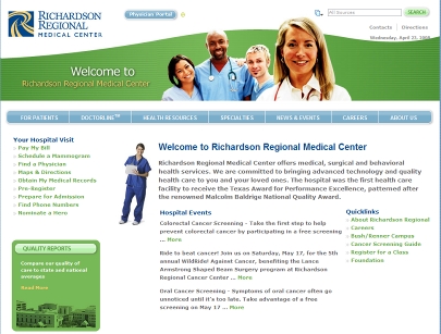 Örnek Sağlık sektörü portalları Duke Medical Richardson Regional